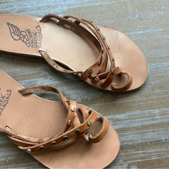 Ancient Greek Sandals Amalia Nail Studded Sandals Boho Preppy Western Womens 6 - Picture 5 of 9